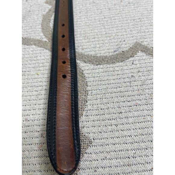 Johnston & Murphy cowhide dress belt- made in USA-black/brown, j280, size 34 - Picture 7 of 17